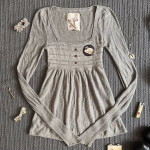 Vintage Hollister Gray Long Sleeve Top